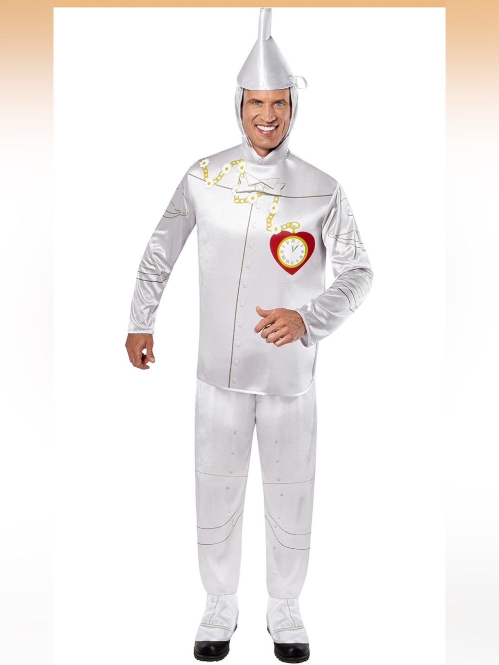 Classic Silver Tin Man mens Costume - one size fits all
